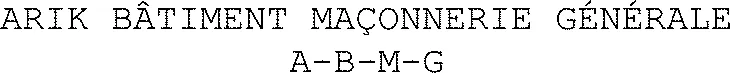 ARIK BÂTIMENT MAÇONNERIE GÉNÉRALE A-B-M-G