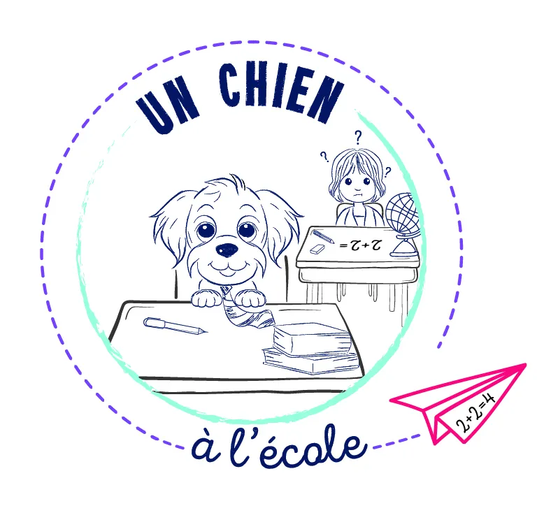 UN CHIEN à l'école 2+2=4