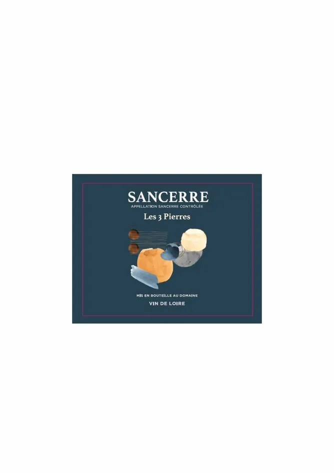 SANCERRE APPELLATION SANCERRE CONTROLEE  3 PIERRES VIN DE LOIRE 
