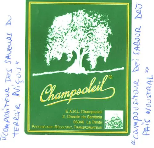 CHAMPSoleil compositeur des saveurs du terroir Niçois Coumpousitour Dei Sabour Doù Pais Noustral