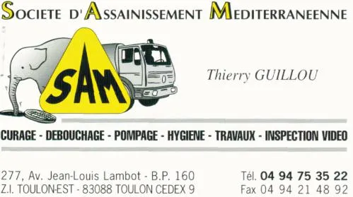 SAM THIERRY GUILLOU SOCIETE D'ASSAINISSEMENT MEDITERRANEENNE