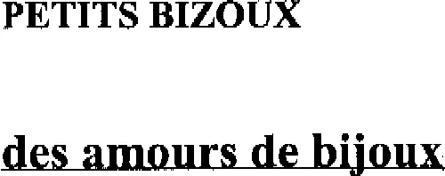 PETITS BIZOUX DES AMOURS DE BIJOUX