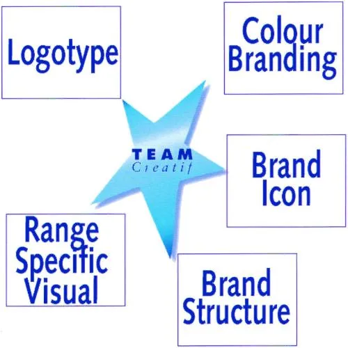 TEAM CREATIF COGOTYPE COLOUR BRANDING RANGE SPECIFIC VISUAL BRAND ICON BRAND STRUCTURE