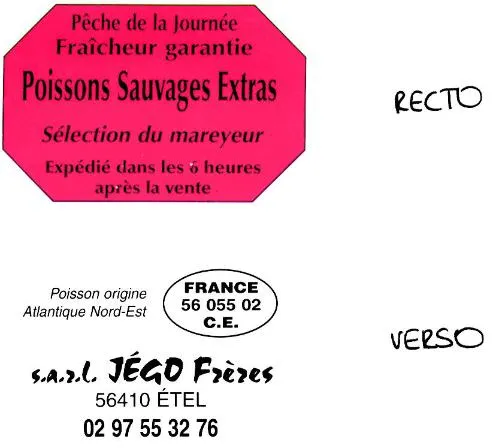 POISSONS SAUVAGES EXTRAS JEGO FRERES
