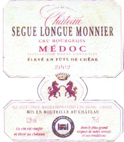 CHATEAU SEGUE LONGUE MONNIER