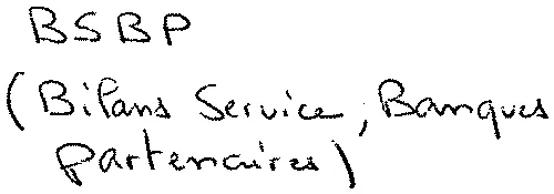 BSBP (Bilans Service, Banques Partenaires)