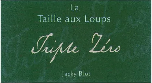 LA TAILLE AUX LOUPS TRIPLE ZERO JACKY BLOT