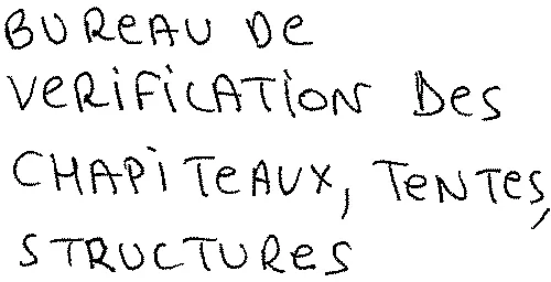 BUREAU DE VERIFICATION DES CHAPITEAUX, TENTES, STRUCTURES