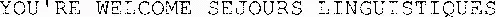 YOU'RE WELCOME SEJOURS LINGUISTIQUES