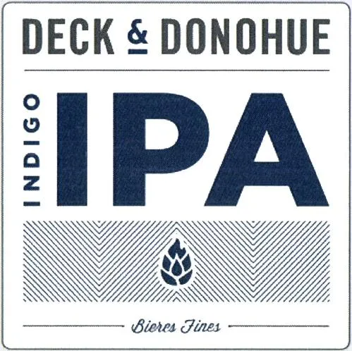 DECK & DONOHUE INDIGO IPA Bieres Fines