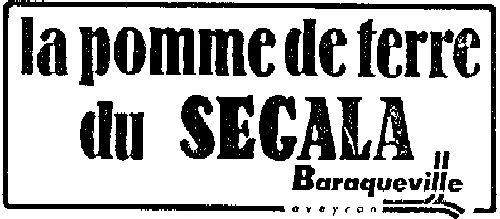 LA POMME DE TERRE DU SEGALA