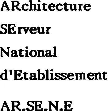 ARCHITECTURE SERVEUR NATIONAL D'ETABLISSEMENT AR-SE-N-E