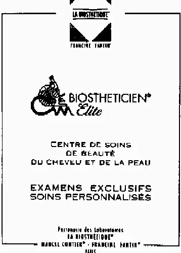 BIOSTHETICIEN ELITE CM PARTENAIRE DES LABORATOIRES LA BIOSTHETIQUE MARCEL CONTIER FRANCINE FANTIN