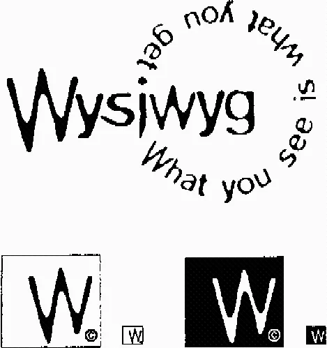 WYSIWYG WHAT YOU SEE IS WHAT YOU GET WW WW