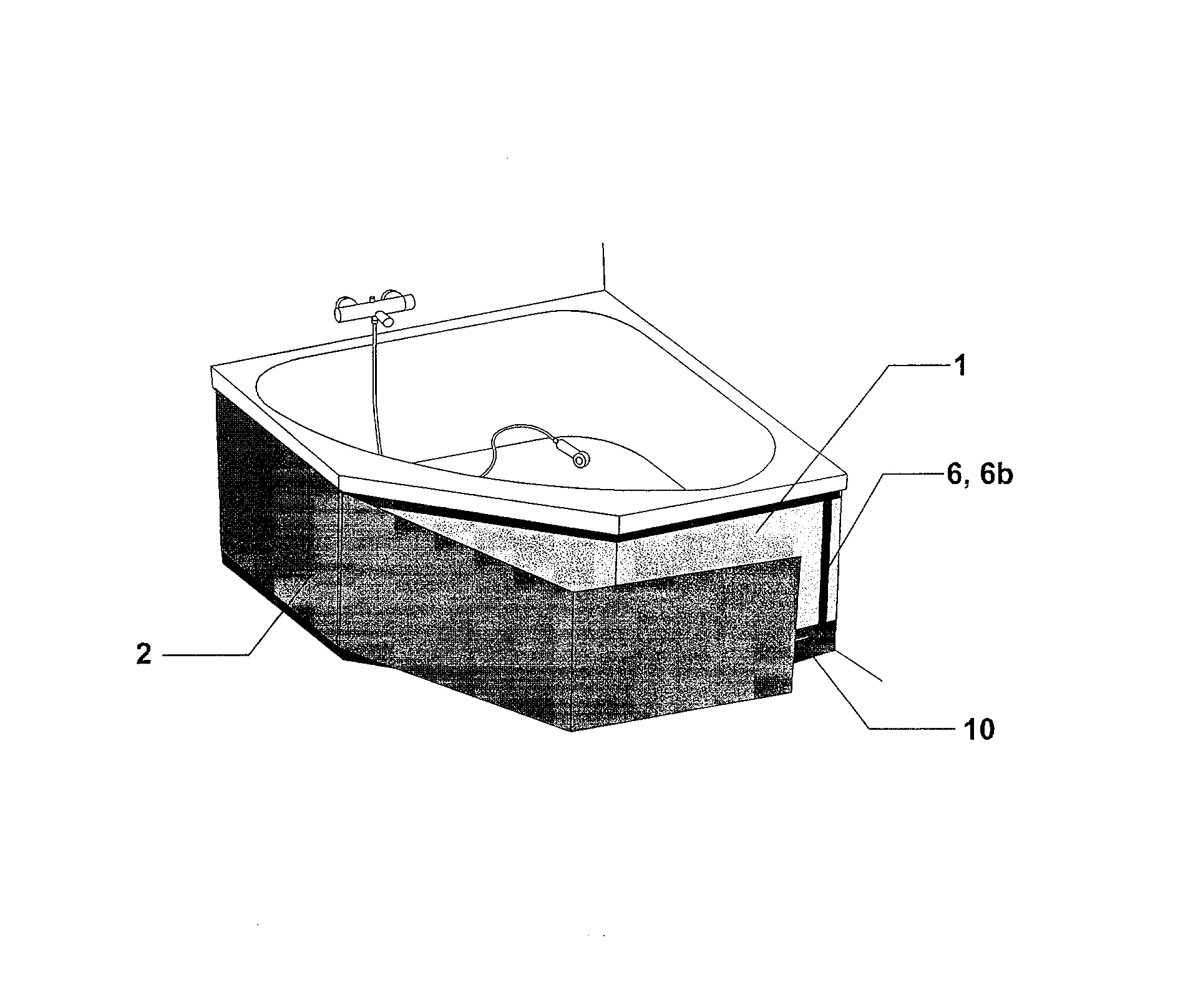 Panneau decor pour tablier de baignoire.