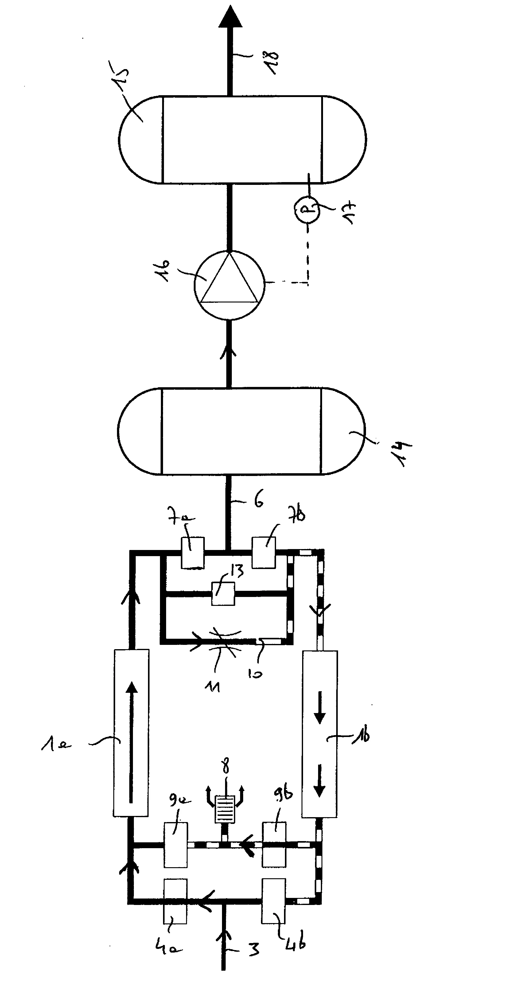 Procede de traitement de fluide par adsorption a variation de pression et installation correspondante
