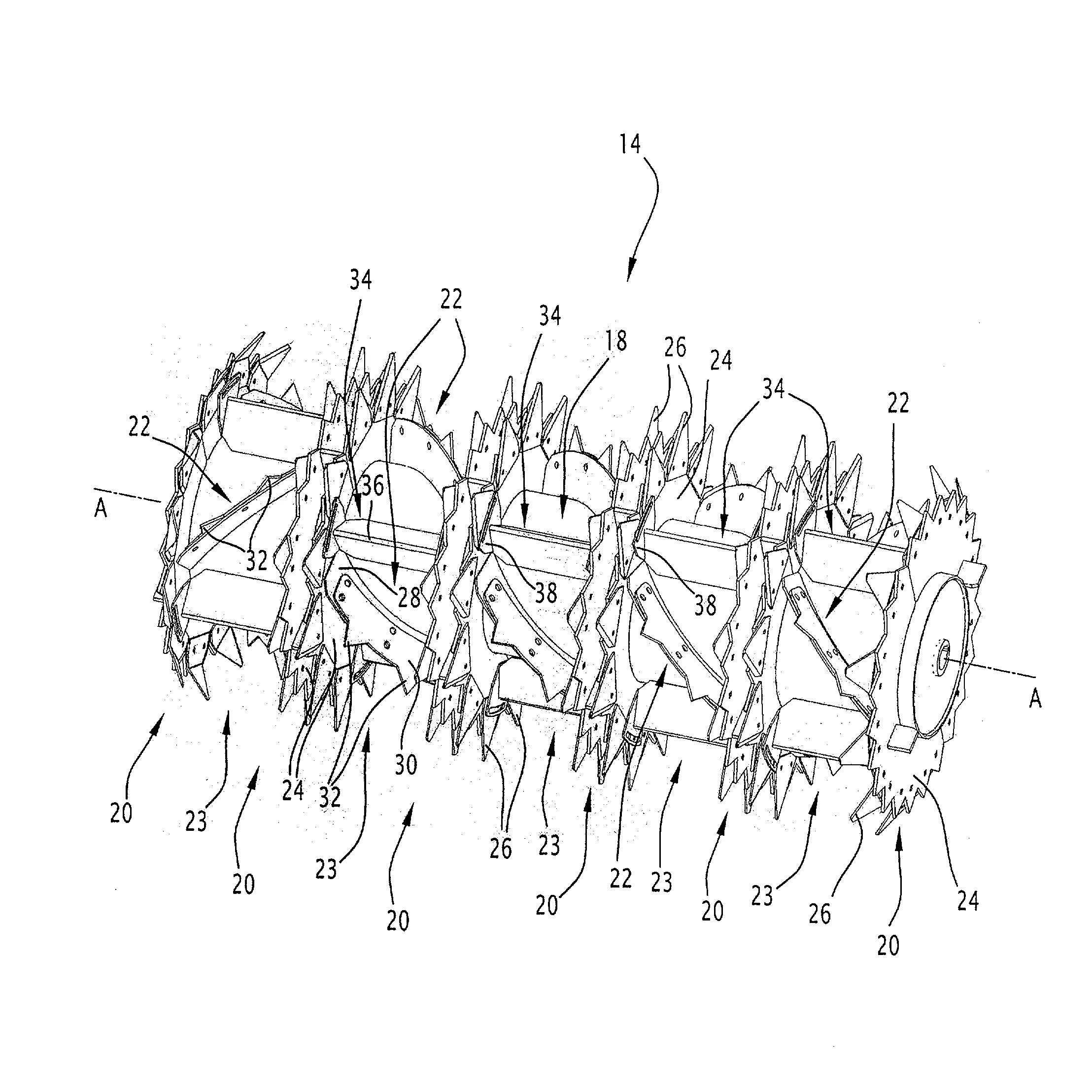 Rotor de demelage de produits en brins conditionnes sous forme compactee et machine agricole comprenant un tel rotor