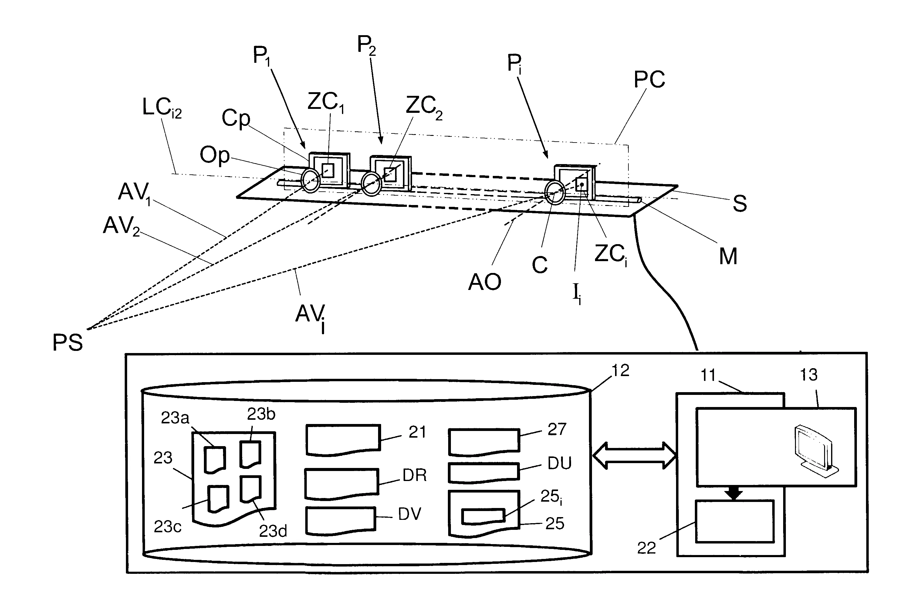 Dispositif de captation sequentielle d'une pluralite de prises de vues pour une restitution en relief a deformation controlee sur un dispositif multiscopique