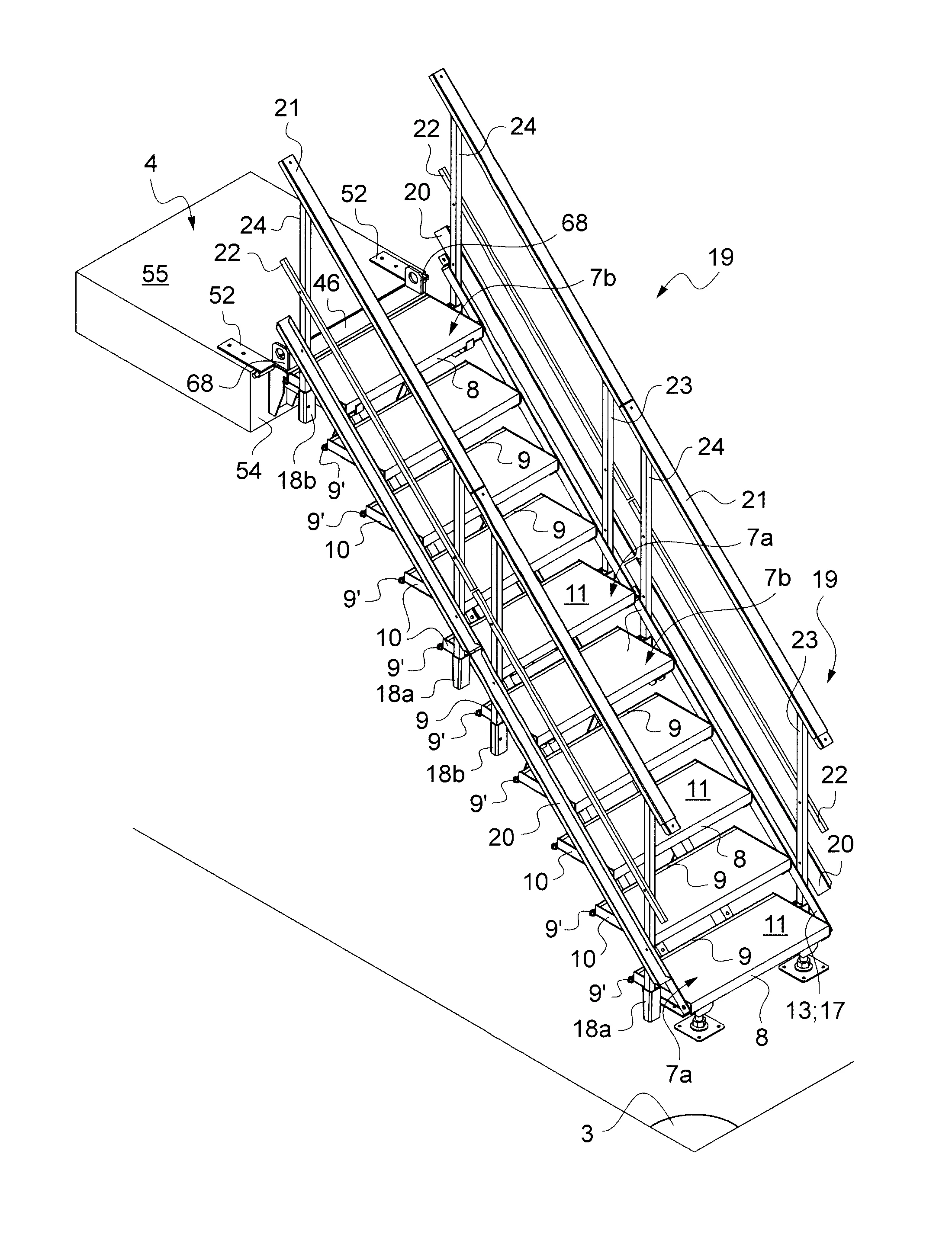 Module pour dispositif d'acces entre deux niveaux et dispositif comprenant un tel module