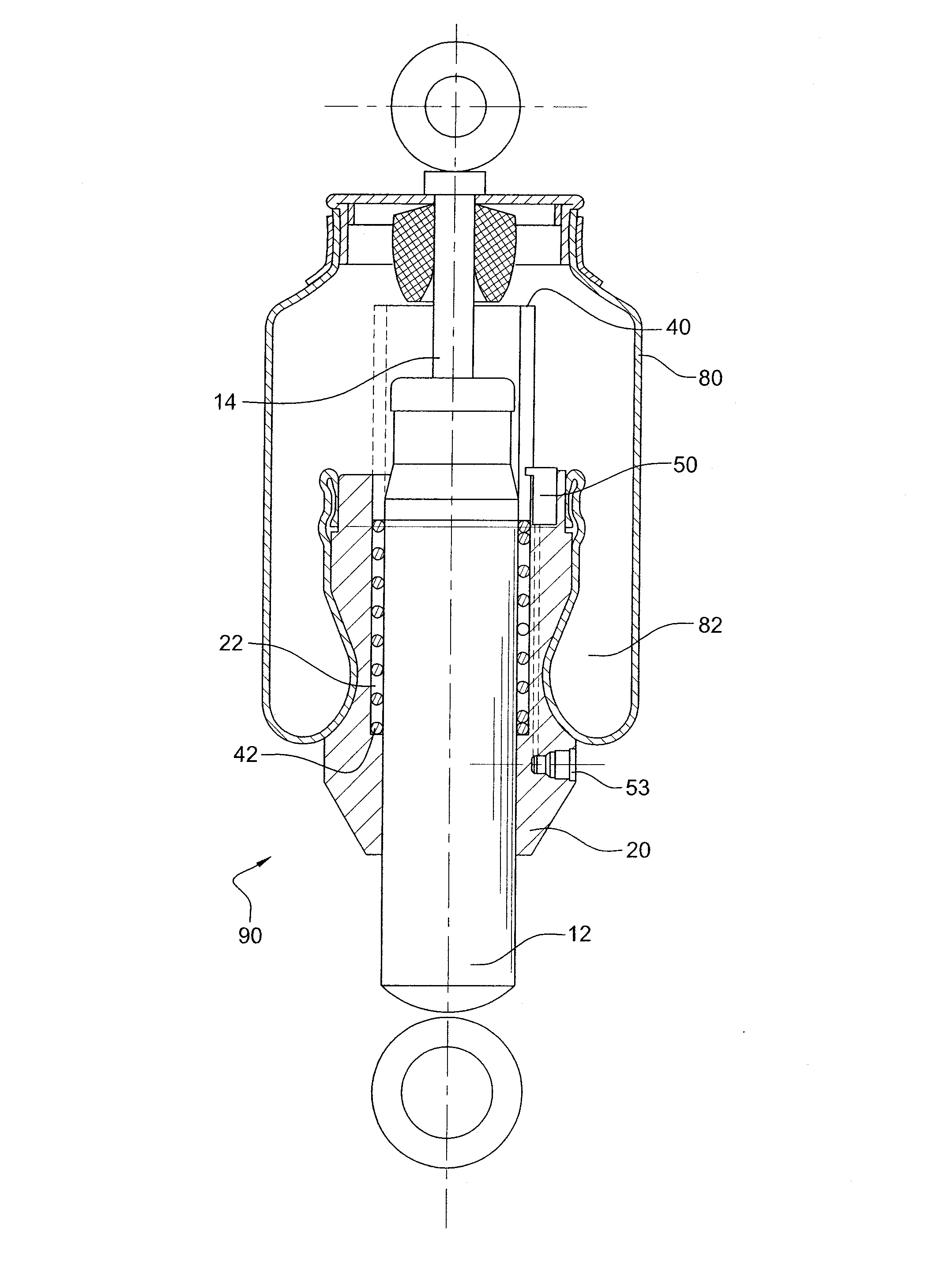Suspension pneumatique et utilisation pour cabine de camion
