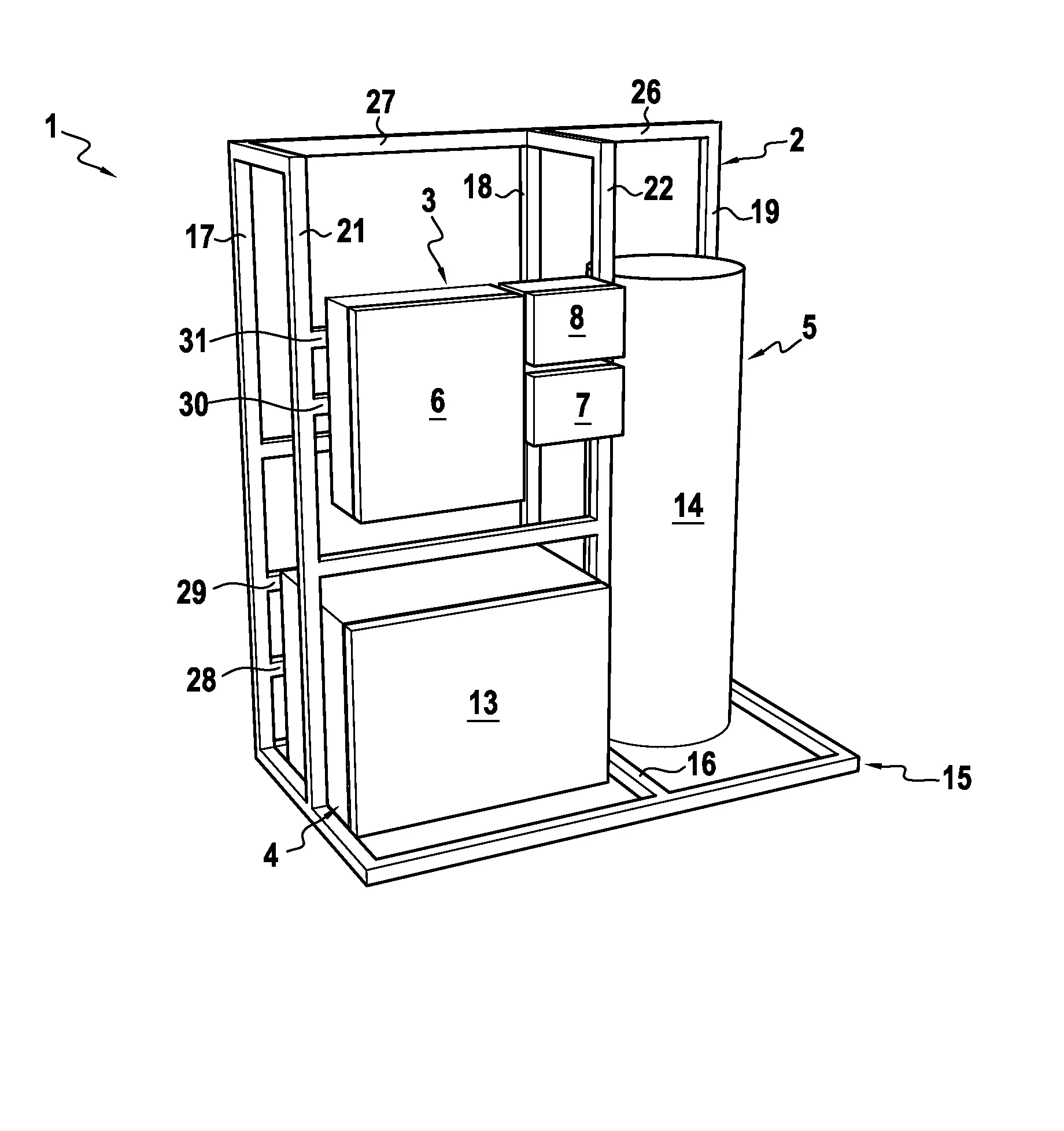 Cellule technique mobile pour la construction de batiments