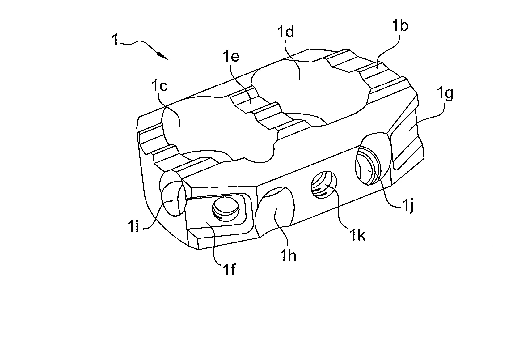 Cage lombaire destinee a etre inseree entre deux corps vertebraux et de forme generale anatomique pour remplir l'espace intervertebral
