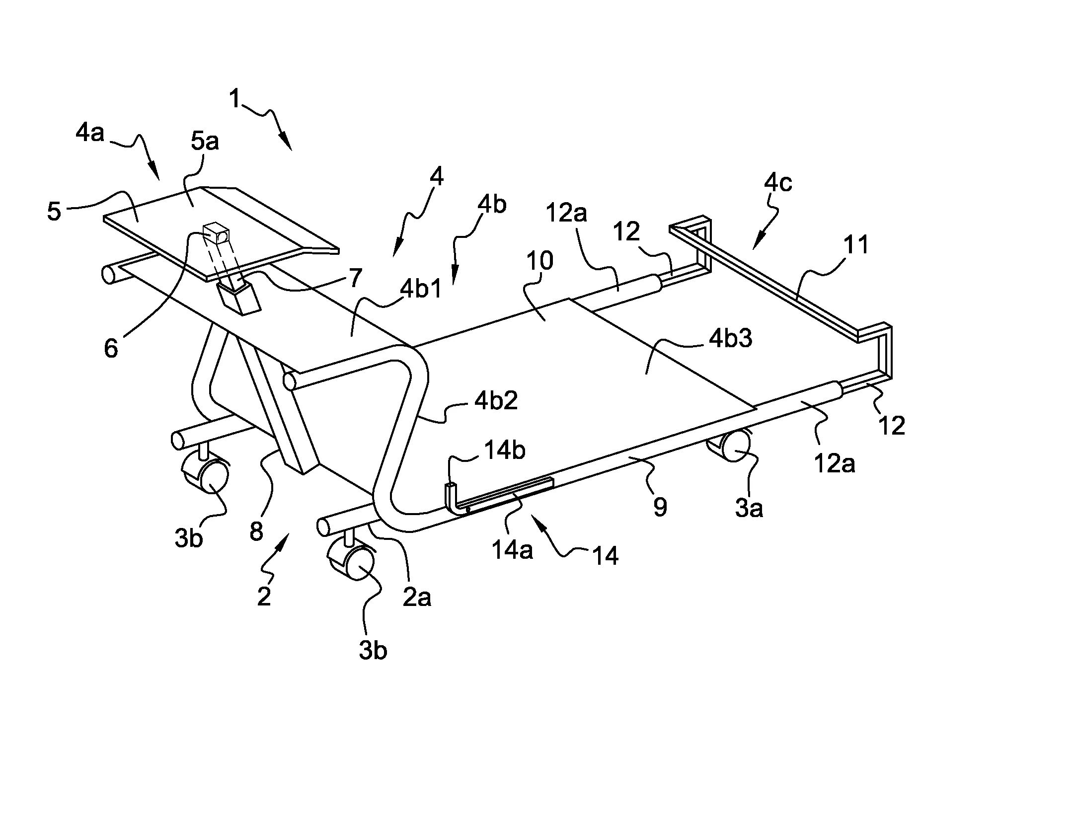 Structure roulante ergonomique pour la pose de carrelage