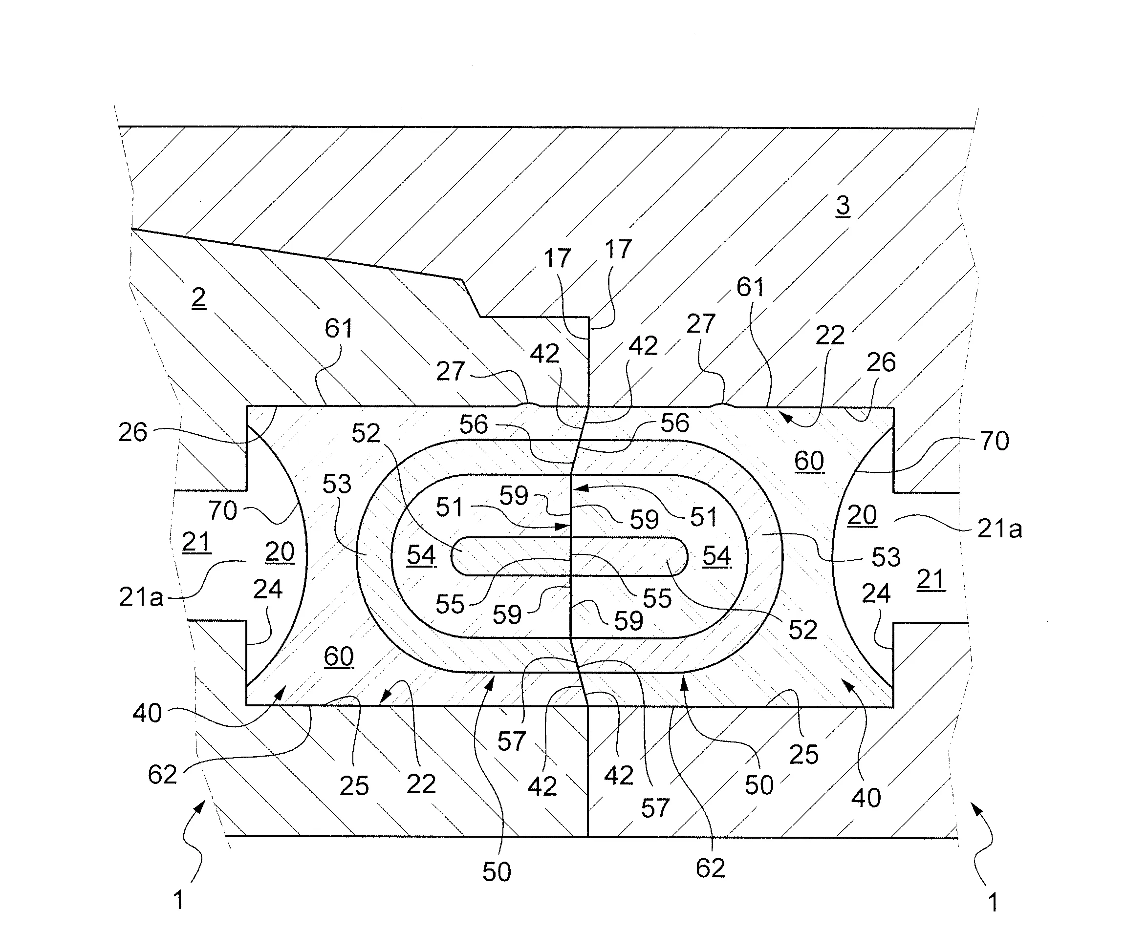 Composant de garniture de forage comprenant un coupleur mobile et une chambre a pression