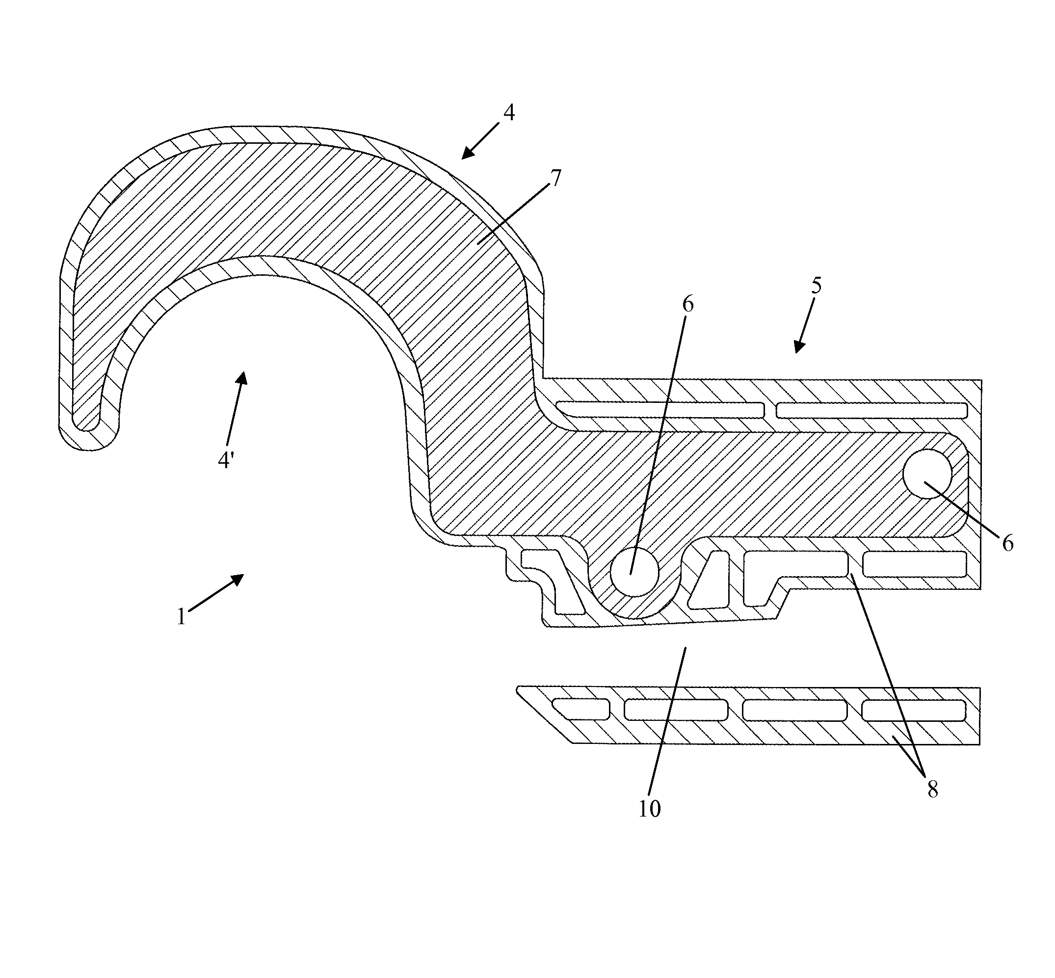 Dispositif de crochet bimatiere et element de plancher comportant de tels crochets