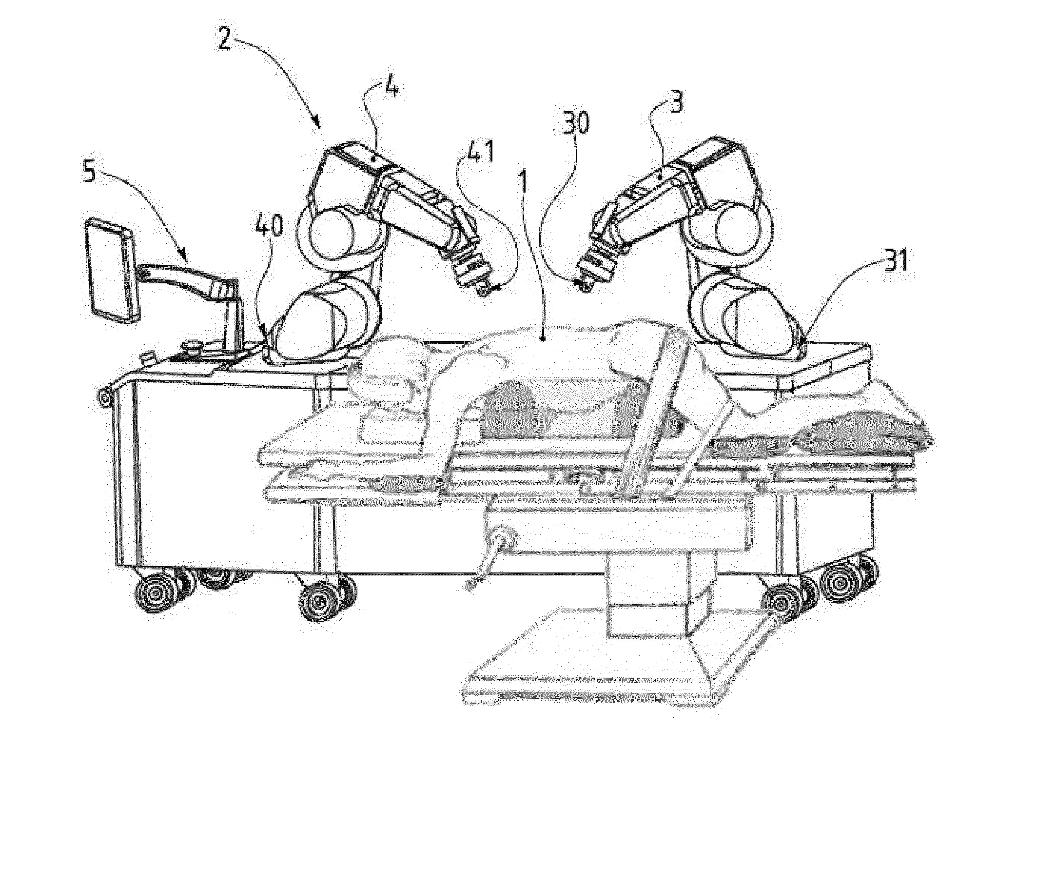 Procede assiste par robotique de positionnement d'instrument chirurgical par rapport au corps d'un patient et dispositif de mise en oeuvre.