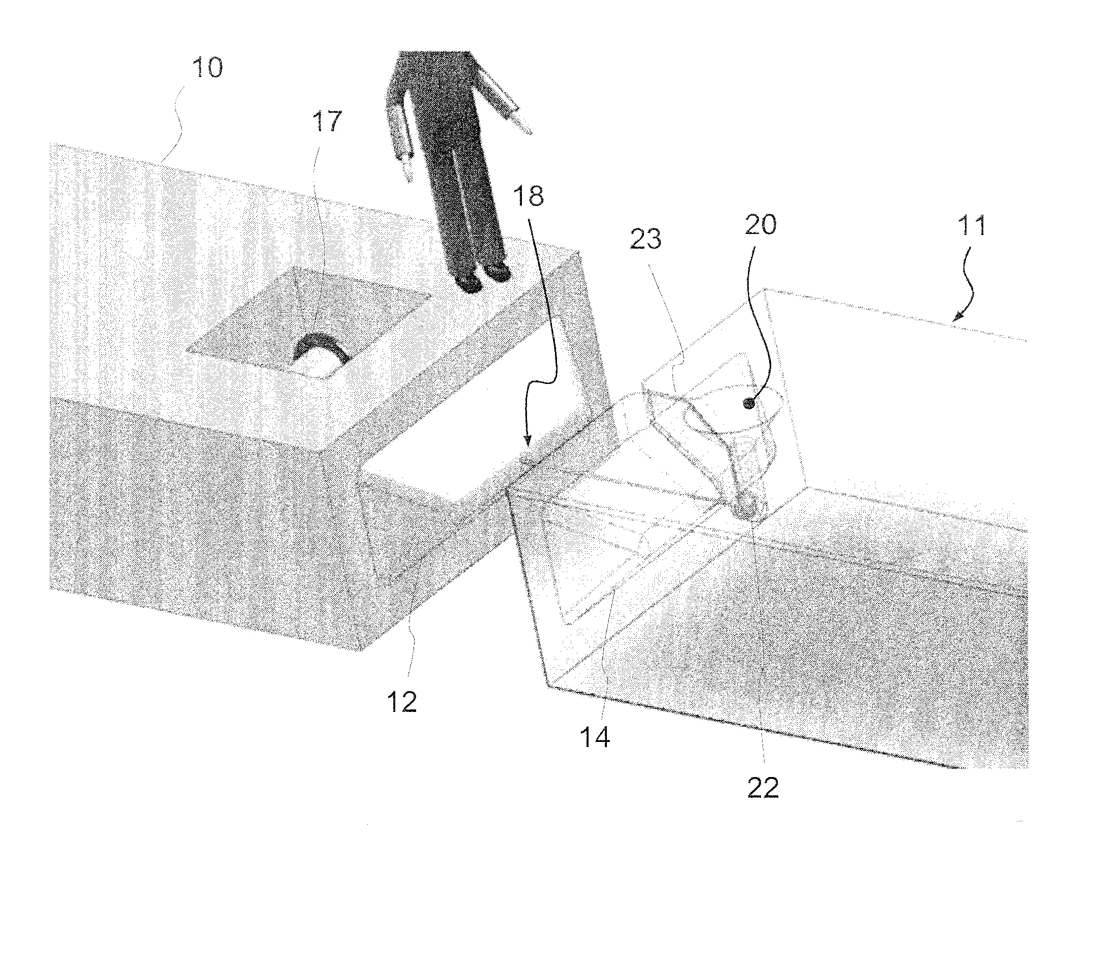 Unite flottante et ensemble pour la realisation d'une structure flottante modulaire comportant de telles unitees flottantes