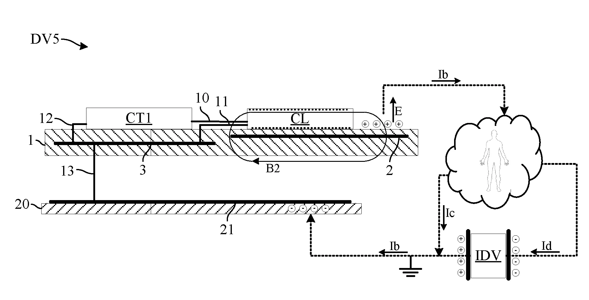 Dispositif portable comprenant une electrode de transmission de donnees par courant intracorporel