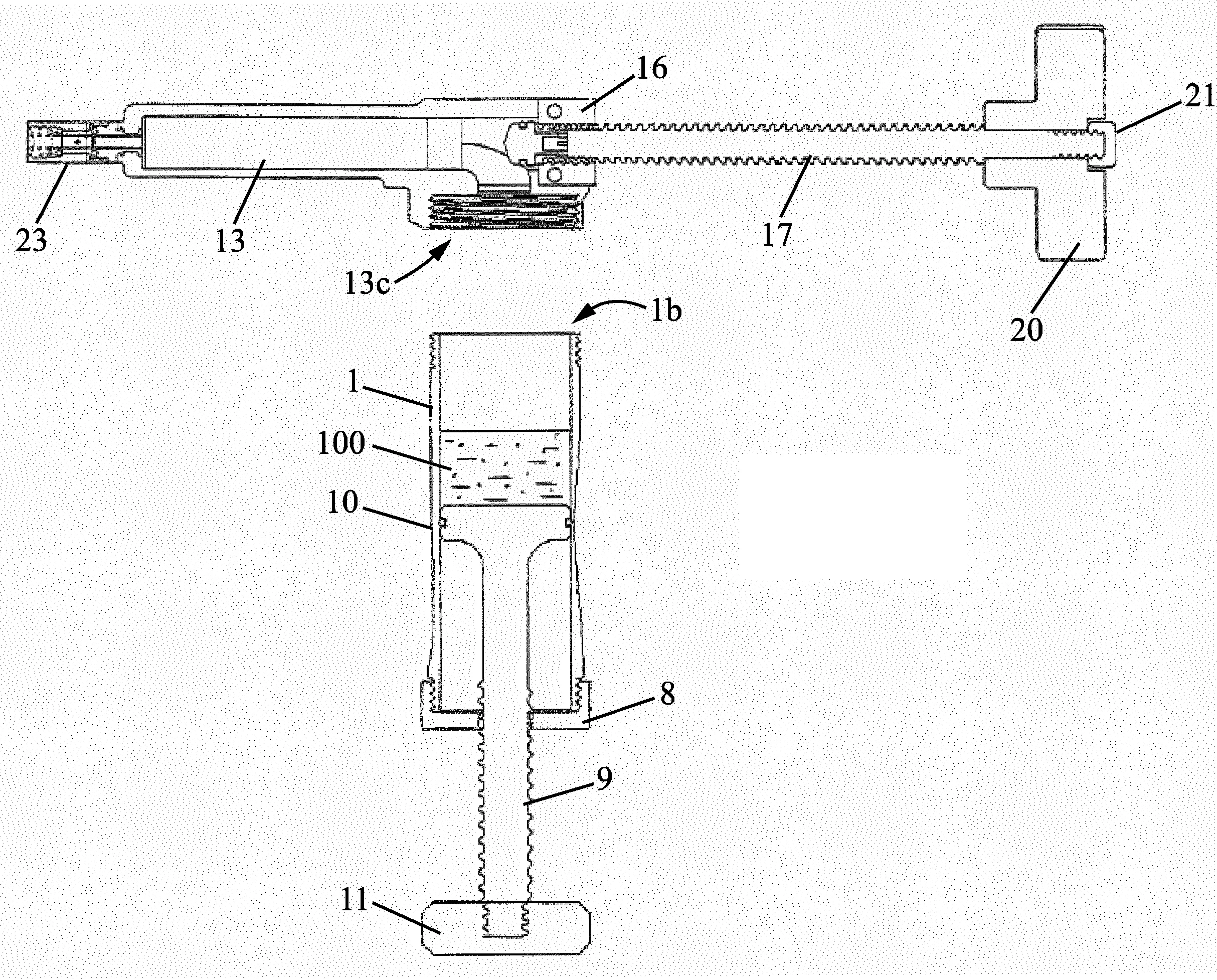 Dispositif en kit pour le melange et l'injection d'un ciment osseux