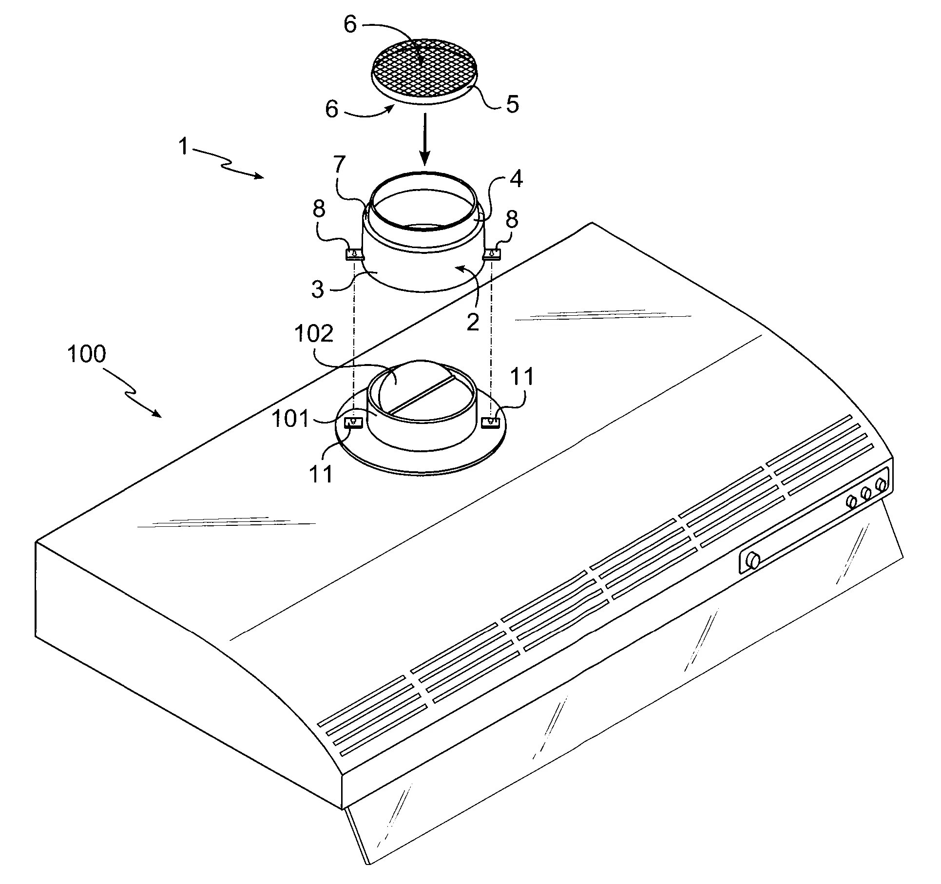 Filtre anti-odeur universel pour hotte aspirante.
