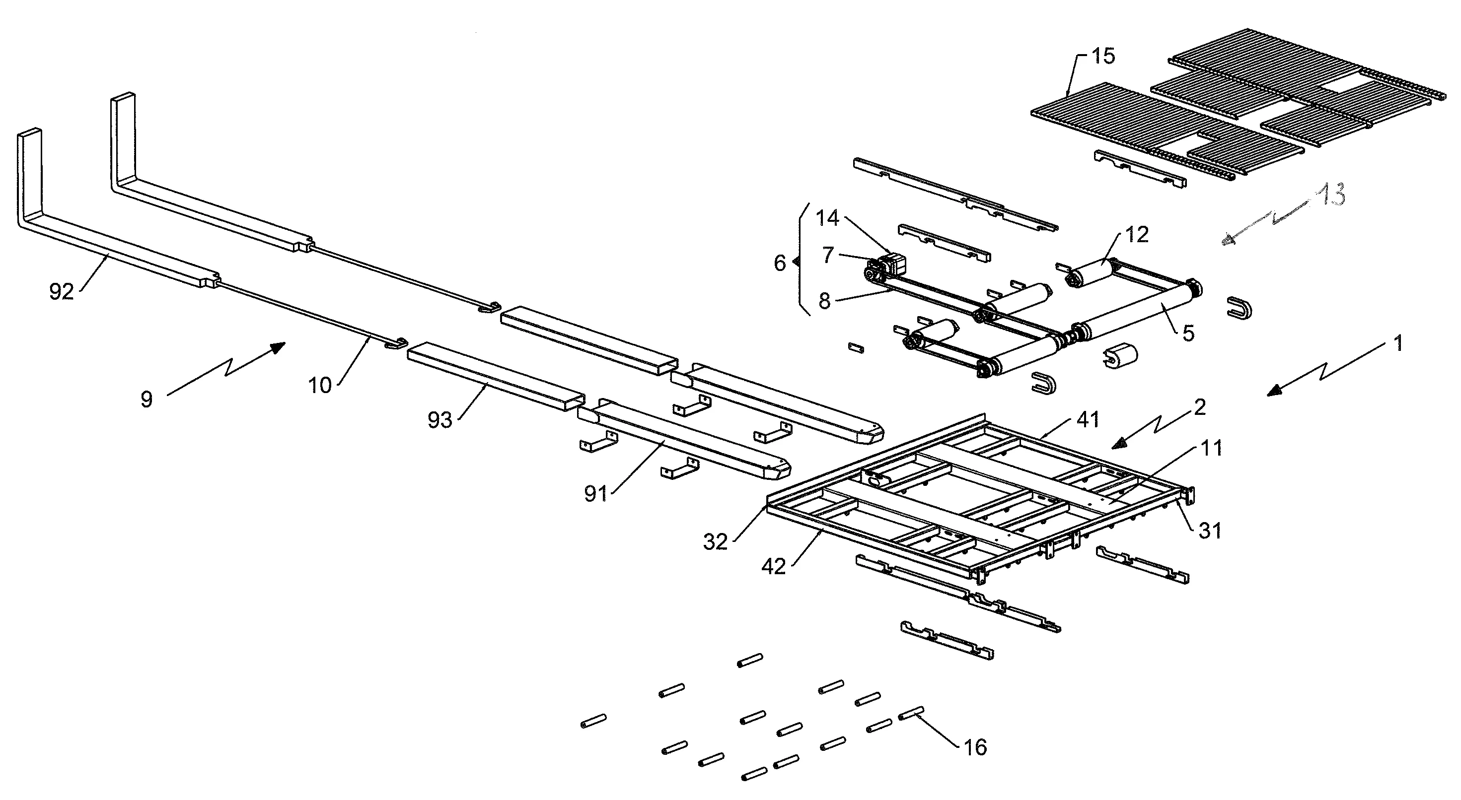 Dispositif pour la manipulation d'objets en plaque et ensemble comprenant un chariot elevateur et un dispositif du type precite