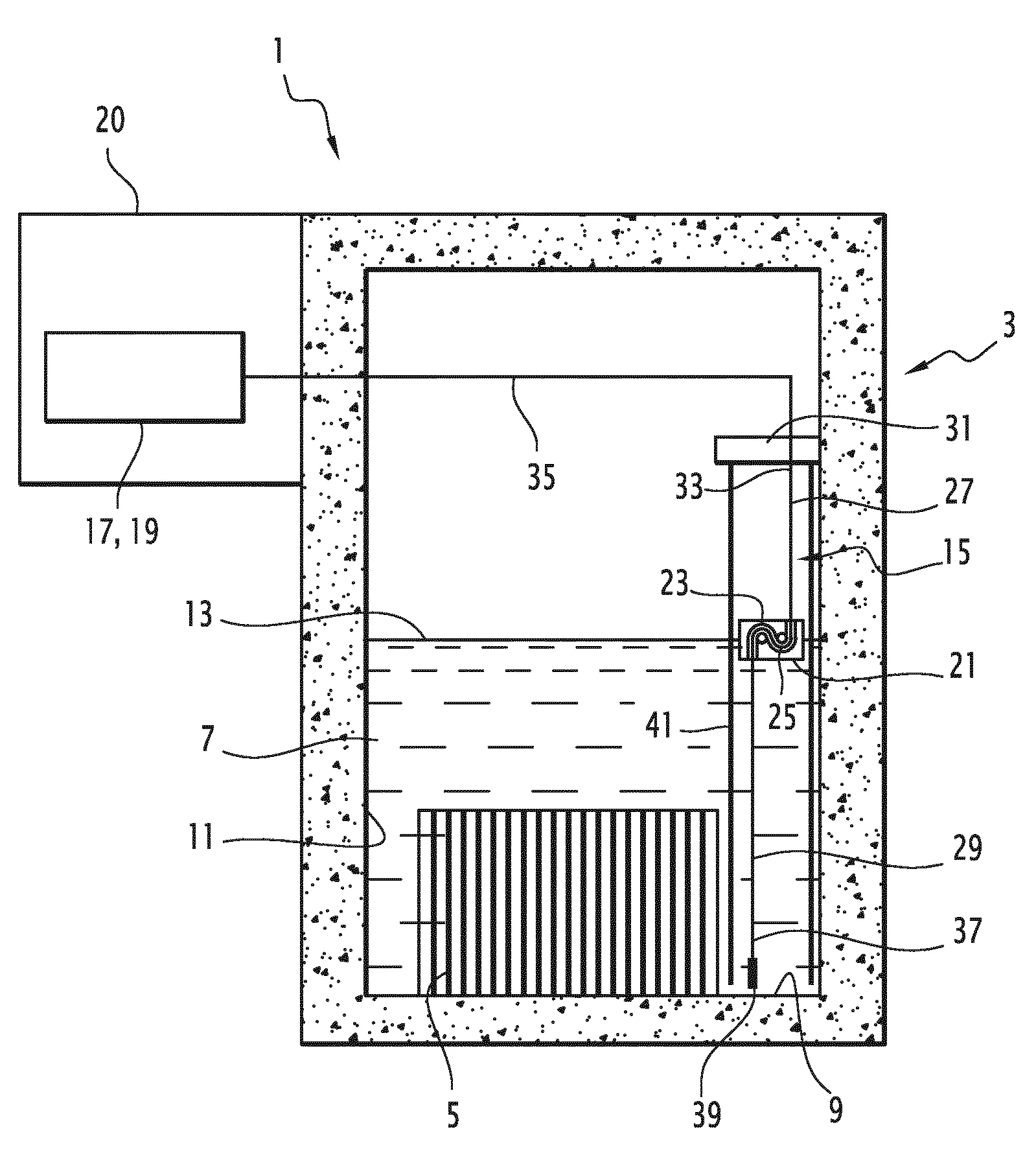 Dispositif de mesure de niveau de liquide par reflectrometrie optique , structure comprenant un tel dispositif et procede de mesure correspondant