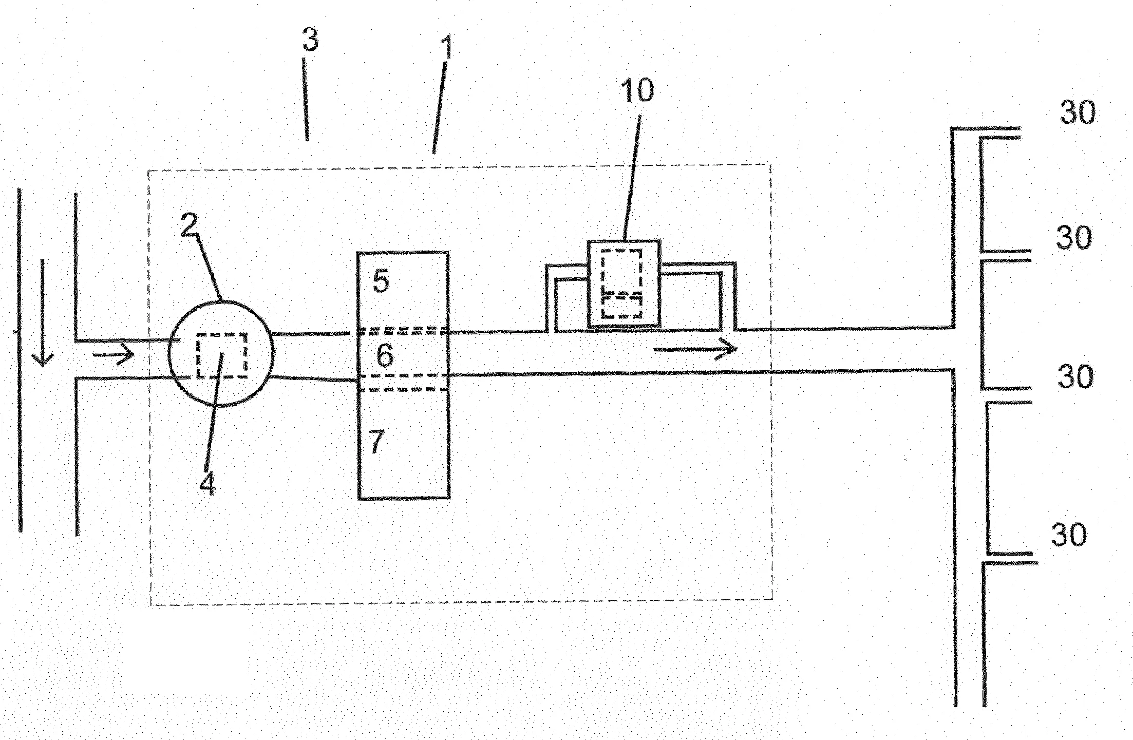 Procede de traitement d'ecoulements anormaux a plages de detection