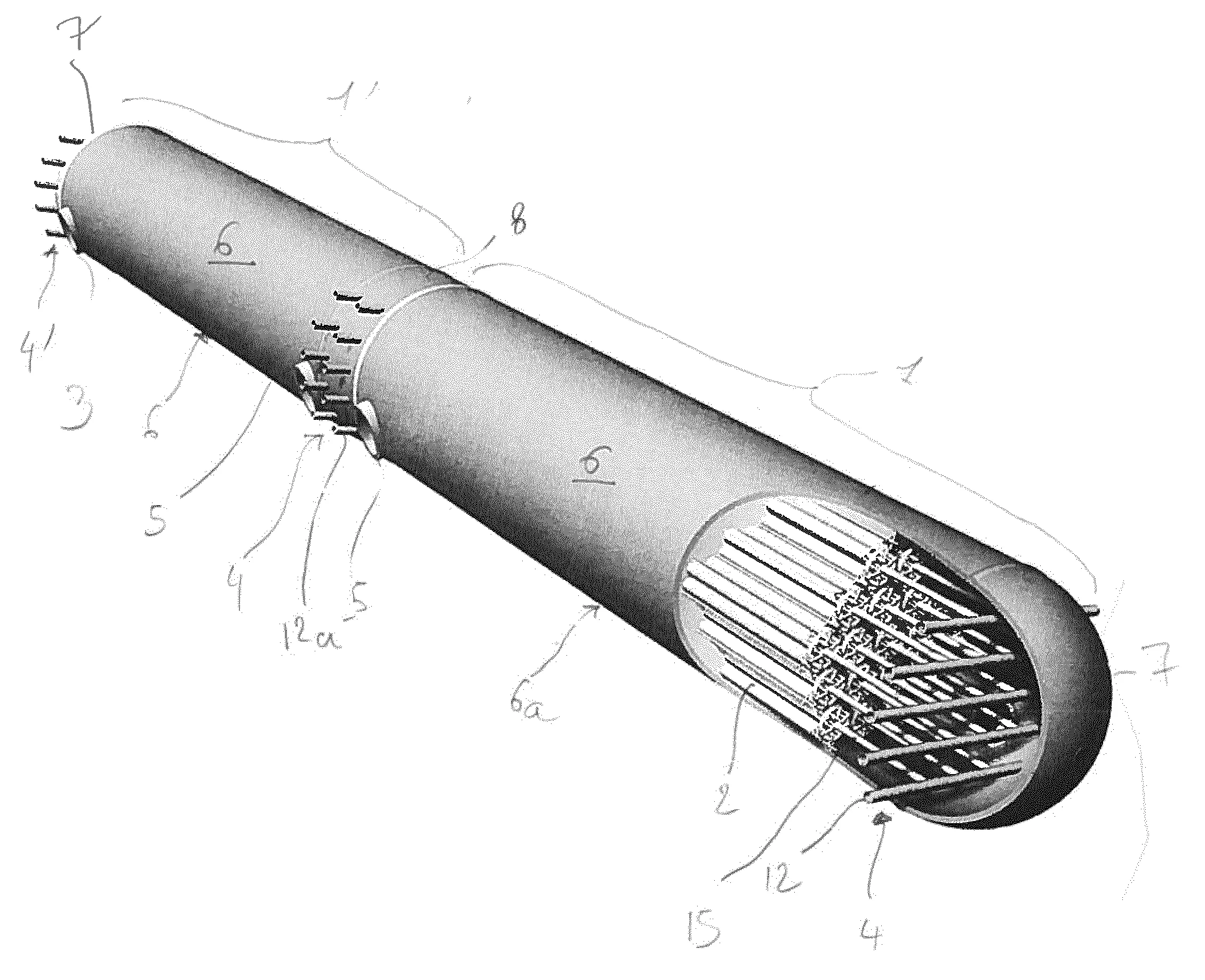 Dispositif de filtration membranaire de liquide sous pression.