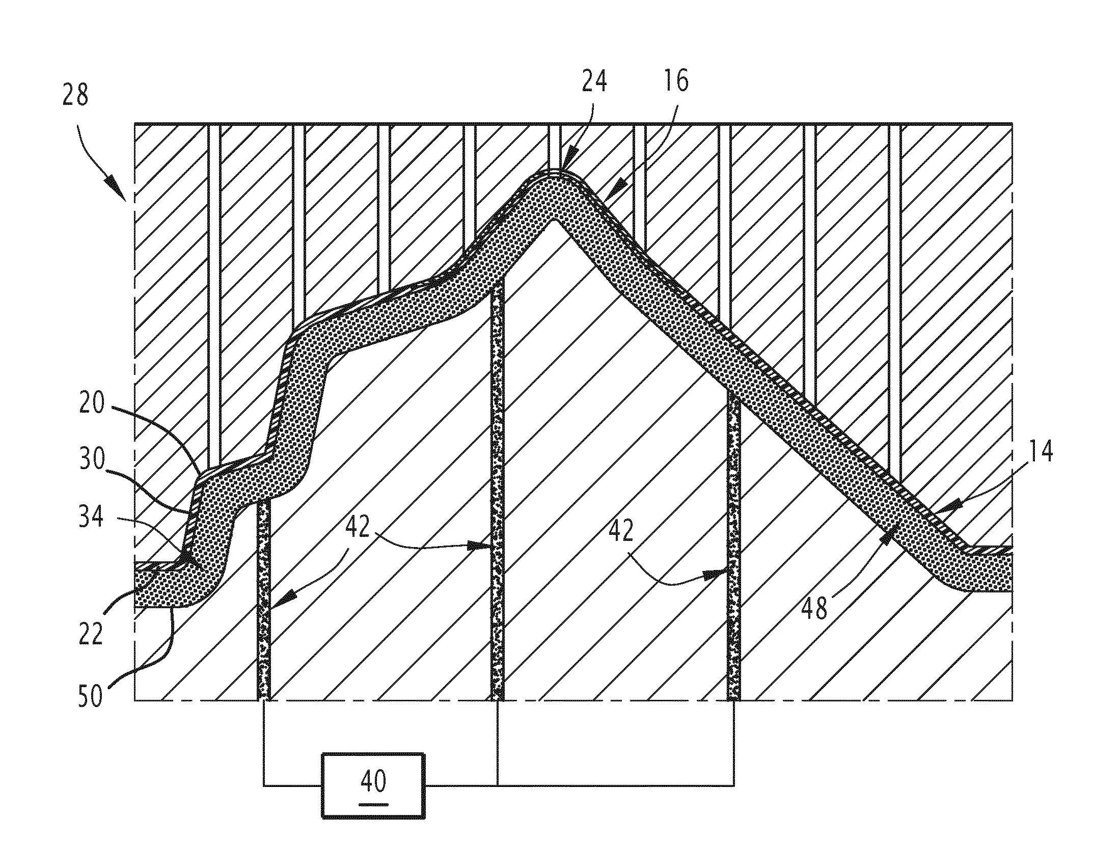 Procede de fabrication d'une structure d'equipement interieur de vehicule automobile et structure associee