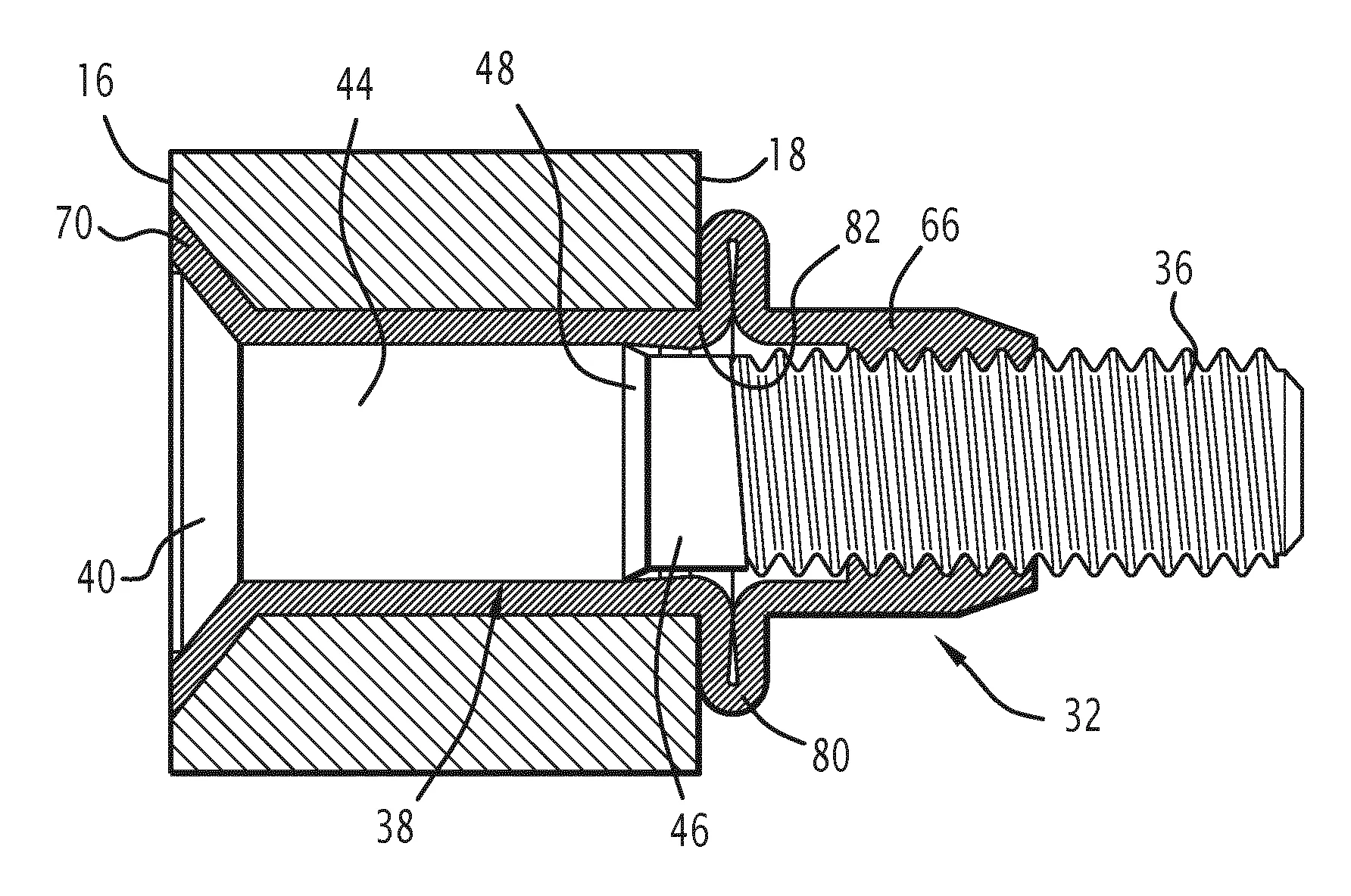Rivet de fixation aveugle avec fut epaule et procede d'installation associe