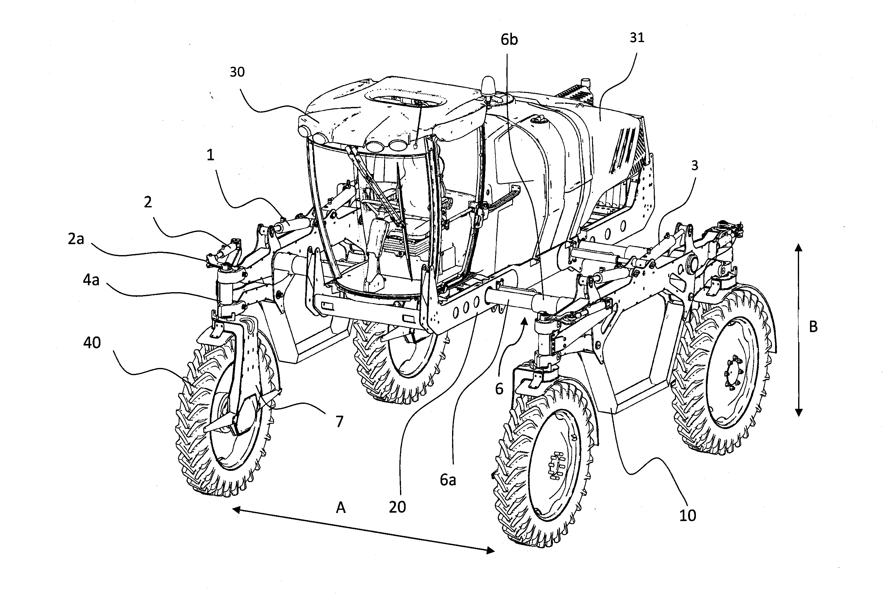 Tracteur enjambeur