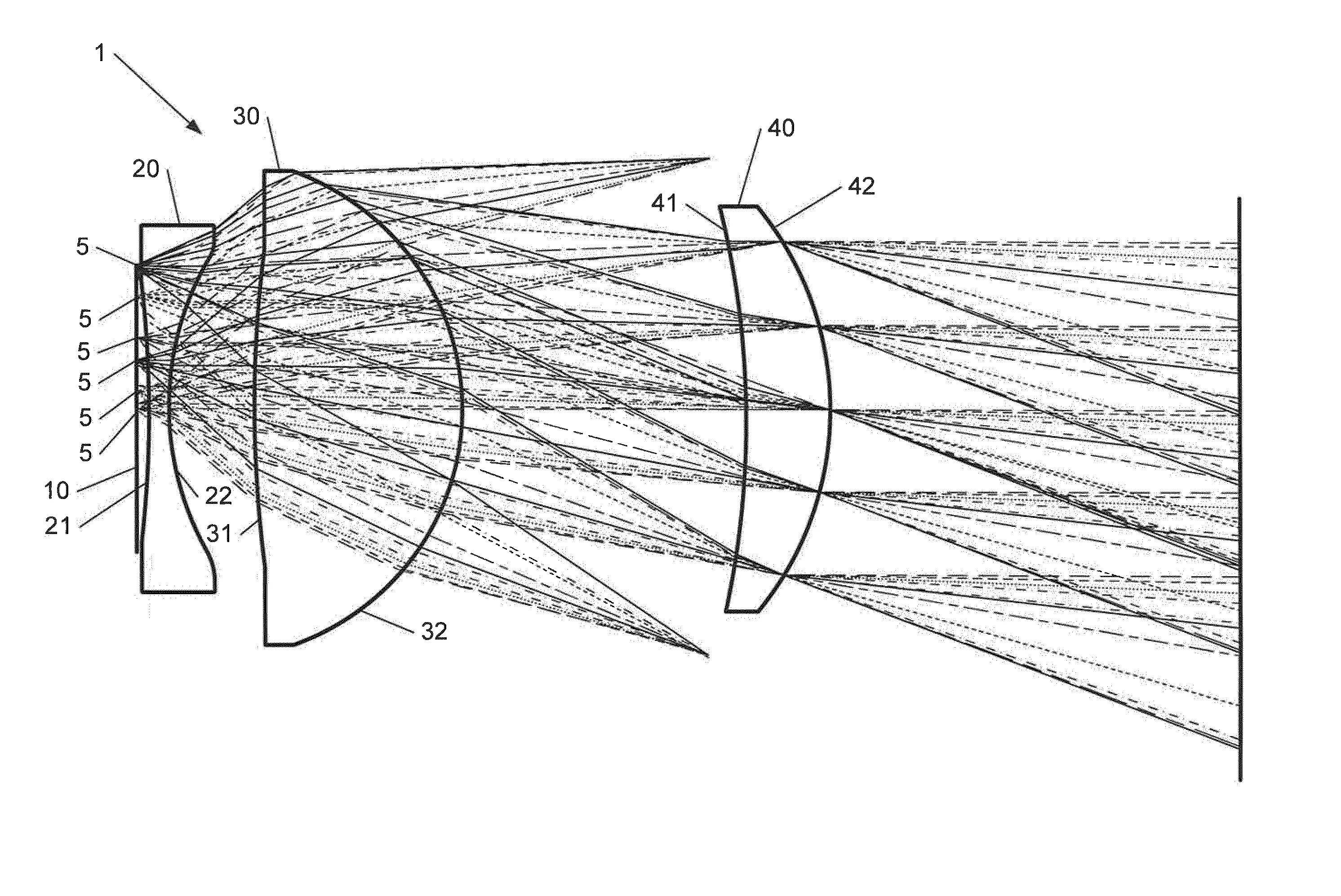 Dispositif d'eclairage et projecteur comprenant un tel dispositif