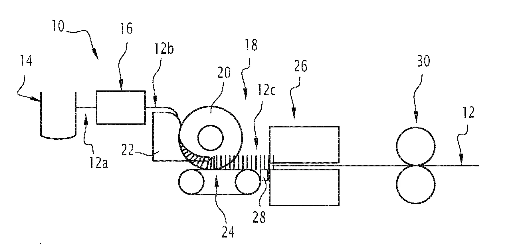 Procede de fabrication d'une nappe de fibres courtes unidirectionnelles