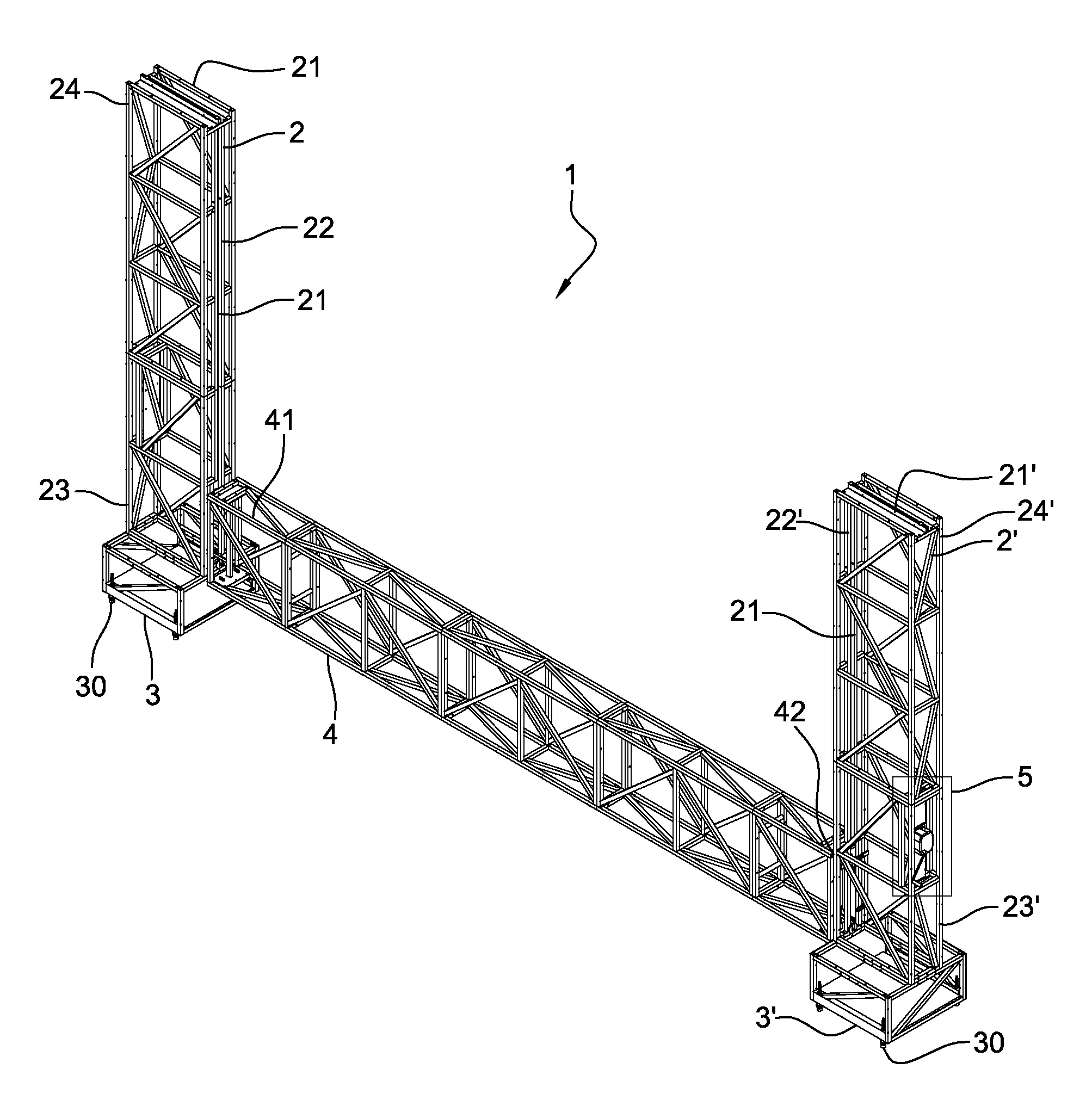 Structure autoportante du type " arche " et procede de montage d'une telle structure